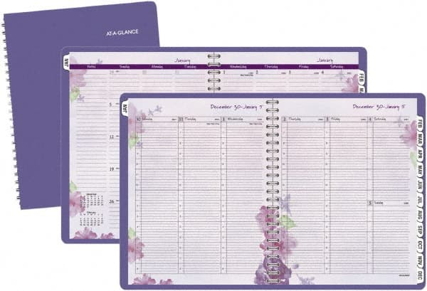 AT-A-GLANCE - 312 Sheet, 8-1/2 x 11", Weekly/Monthly Planner - Purple - Exact Tooling