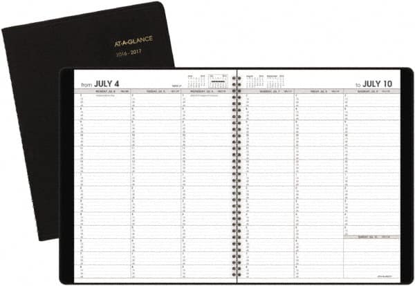 AT-A-GLANCE - 26 Sheet, 5-1/2 x 8-1/2", Accounting Book - Black - Exact Tooling