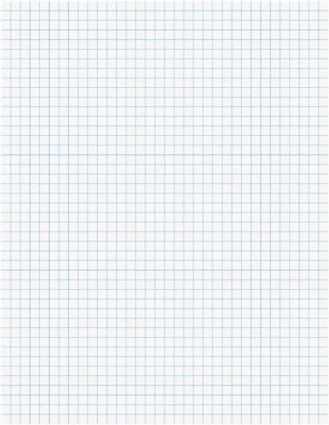 TOPS - 50 Sheet, 8-1/2 x 11", Quadrille Quadrille Pads - White - Exact Tooling