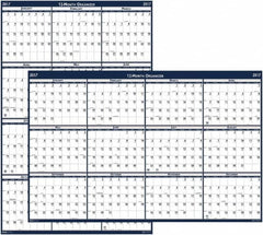 House of Doolittle - 1 Sheet, 48 x 32", Erasable Wall Planner - Blue & Gray - Exact Tooling