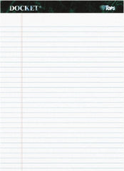 TOPS - 50 Sheet, 7-7/8 X 10", Legal/Wide (Style) Perforated Style Ruled Pads - White - Exact Tooling