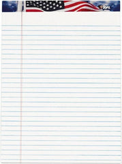 TOPS - 50 Sheet, 8-1/2 x 11", Legal/Wide (Style) Writing Pad - Red, White & Blue - Exact Tooling