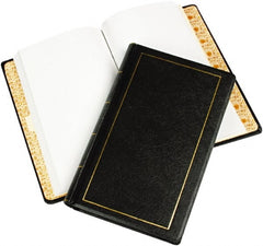 Wilson Jones - 250 Sheet, 12 x 27", Plain Minute Book - Black - Exact Tooling