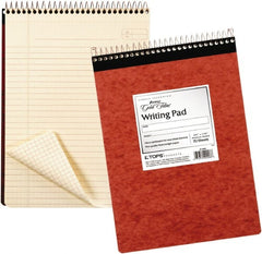 AMPAD - 70 Sheet, 6-7/8 x 8-3/4", Legal/Wide (Style) Wire Bound Notebook - Red - Exact Tooling