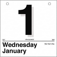 AT-A-GLANCE - 365 Sheet, 8-1/2 x 11", Wall Calendar Refill - White - Exact Tooling