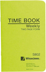 Wilson Jones - 36 Sheet, 4-1/8 x 6-3/4", Foreman\x92s Time Book - White - Exact Tooling