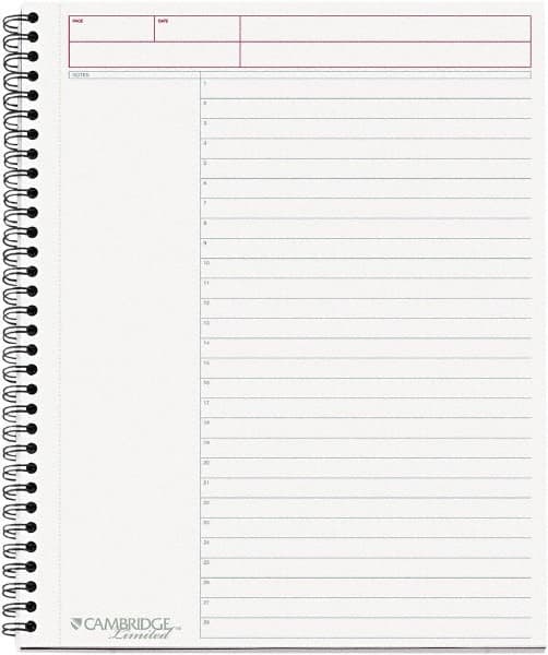 Cambridge - 80 Sheet, 8-1/2 x 11", Business Notebook - Black - Exact Tooling