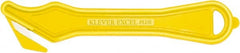Klever Innovations - Recessed/Hook Blade Safety Cutter - 1-5/8" Carbon Steel Blade, Yellow Nylon Handle, 1 Blade Included - Exact Tooling
