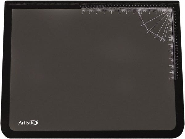 Artistic - 31" x 20" Black Desk Pad - Use with Desk - Exact Tooling
