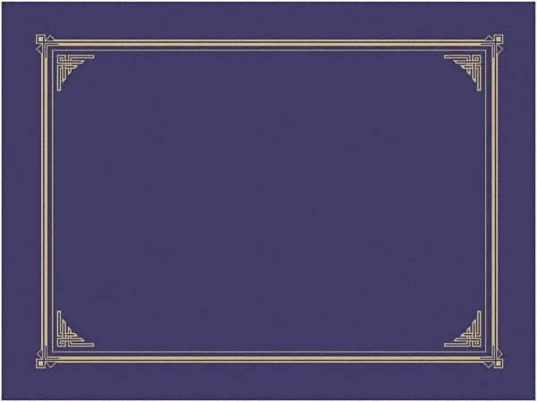 Geographic - 6 Piece Metallic Blue Document Holders-Certificate/Document - 9-3/4" High x 12-1/2" Wide - Exact Tooling