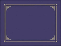 Geographic - 6 Piece Metallic Blue Document Holders-Certificate/Document - 9-3/4" High x 12-1/2" Wide - Exact Tooling