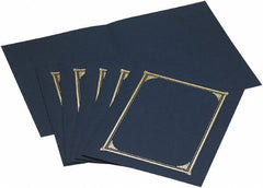 Geographic - 6 Piece Navy Blue Document Holders-Certificate/Document - 9-3/4" High x 12-1/2" Wide - Exact Tooling