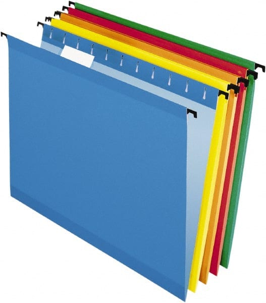 Pendaflex - 8-1/2 x 11", Letter Size, Assorted Colors, Hanging File Folder - 11 Point Stock, 1/5 Tab Cut Location - Exact Tooling