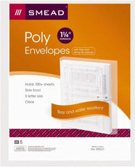 SMEAD - 9-3/4 x 11-5/8", Legal, Transparent Clear, Poly String & Button Envelope - Exact Tooling