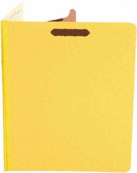 UNIVERSAL - 8-1/2 x 11", Letter Size, Yellow, Classification Folders with Top Tab Fastener - 25 Point Stock, Right of Center Tab Cut Location - Exact Tooling
