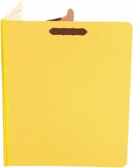 UNIVERSAL - 8-1/2 x 11", Letter Size, Yellow, Classification Folders with Top Tab Fastener - 25 Point Stock, Right of Center Tab Cut Location - Exact Tooling