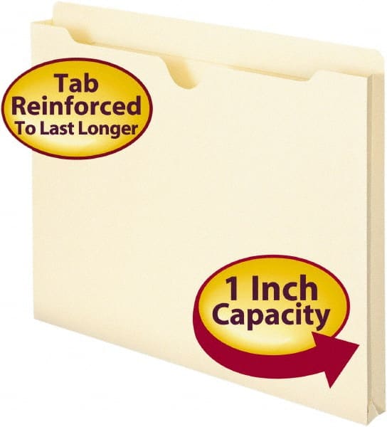 SMEAD - 8-1/2 x 11", Letter Size, Manila, File Jacket - 11 Point Stock, Straight Tab Cut Location - Exact Tooling