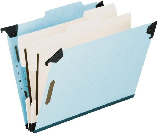 Pendaflex - 9-1/2 x 14-1/2", Legal, Blue, Hanging File Folder - 25 Point Stock, Right of Center Tab Cut Location - Exact Tooling