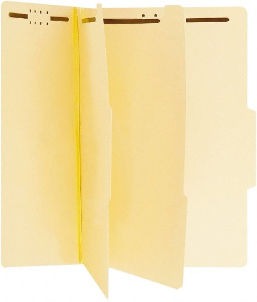 UNIVERSAL - 8-1/2 x 11", Letter Size, Manila, Classification Folders with Top Tab Fastener - Right of Center Tab Cut Location - Exact Tooling