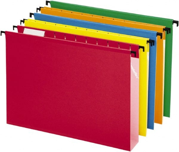 Pendaflex - 8-1/2 x 11", Letter Size, Assorted Colors, Hanging File Folder - 11 Point Stock, 1/5 Tab Cut Location - Exact Tooling
