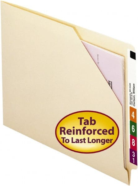 SMEAD - 8-1/2 x 11", Letter Size, Manila, File Jacket - 11 Point Stock, Straight Tab Cut Location - Exact Tooling