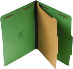 UNIVERSAL - 8-1/2 x 11", Letter Size, Emerald Green, Classification Folders with Top Tab Fastener - 25 Point Stock, Right of Center Tab Cut Location - Exact Tooling
