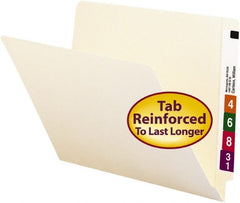 SMEAD - 8-1/2 x 11", Letter Size, Manila, File Folders with End Tab - 11 Point Stock, Straight Tab Cut Location - Exact Tooling
