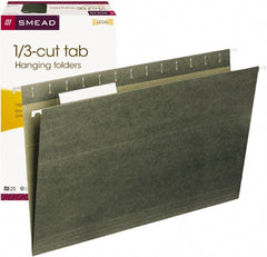 SMEAD - 9-1/4 x 14-1/2", Legal, Standard Green, Hanging File Folder - 11 Point Stock, 1/3 Tab Cut Location - Exact Tooling
