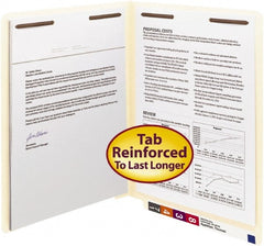 SMEAD - 8-1/2 x 11", Letter Size, Manila, File Folders with End Tab - 11 Point Stock, Straight Tab Cut Location - Exact Tooling