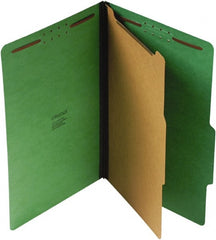 UNIVERSAL - 9-1/2 x 14-1/2", Legal, Emerald Green, Classification Folders with Top Tab Fastener - 25 Point Stock, Right of Center Tab Cut Location - Exact Tooling