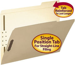 SMEAD - 8-1/2 x 11", Letter Size, Manila, File Folders with Top Tab - 11 Point Stock, 1/3 Tab Cut Location - Exact Tooling