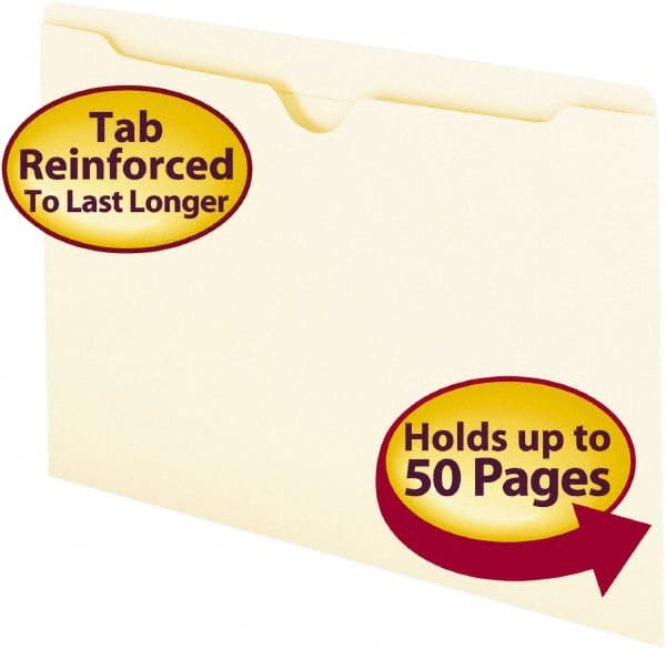 SMEAD - 9-1/2 x 14-1/2", Legal, Manila, File Jacket - 11 Point Stock, Straight Tab Cut Location - Exact Tooling