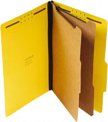 UNIVERSAL - 9-1/2 x 14-1/2", Legal, Yellow, Classification Folders with Top Tab Fastener - 25 Point Stock, Right of Center Tab Cut Location - Exact Tooling