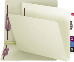 SMEAD - 8-1/2 x 11", Letter Size, Gray-Green, File Folders with End Tab - 25 Point Stock, Straight Tab Cut Location - Exact Tooling