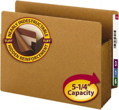 SMEAD - 8-1/2 x 11", Letter Size, Redrope, 5-1/4" Expanding Wallet - Straight Tab Cut Location - Exact Tooling