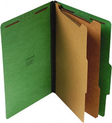 UNIVERSAL - 9-1/2 x 14-1/2", Legal, Emerald Green, Classification Folders with Top Tab Fastener - 25 Point Stock, Right of Center Tab Cut Location - Exact Tooling