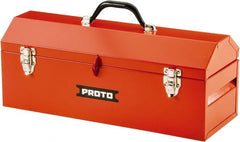 Proto - Hip-Roof Tool Box - 19" Wide x 7" Deep x 7" High, Steel, Safety Red - Exact Tooling