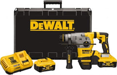 DeWALT - 20 Volt 1-1/8" SDS Plus Chuck Cordless Rotary Hammer - 0 to 4,480 BPM, 0 to 1,500 RPM, Reversible - Exact Tooling