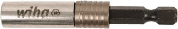 Wiha - 1/4" Insert, Hex Drive Bit Adapter - Quick Release, 1-1/2" OAL - Exact Tooling