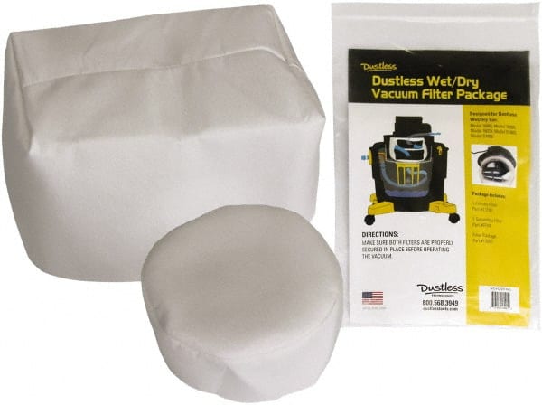 Dustless Technologies - 16 Gal Wet/Dry Vacuum General Purpose Filter - Use for Wet Pick-Up Only, For Use with D1603 - Exact Tooling