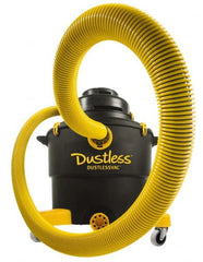 Dustless Technologies - 16 Gal Plastic Tank, Electric Powered Wet/Dry Vacuum - 5 Peak hp, 120 Volt, 11.5 Amps, 12' Hose Fitting, Cloth Filter, Accessories Included - Exact Tooling