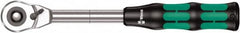 Wera - 1/2" Drive Pear Head Ratchet - Chrome Vanadium Finish, 11" OAL, 72 Gear Teeth, Ergonomic Cushion Grip Handle - Exact Tooling
