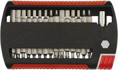 Wiha - 31 Piece, 1/4" Drive Screwdriver Insert Bit Set - #1 to #3 Phillips, 5/64 to 1/4" Hex, 2 to 6mm Hex, T7 to T25 Torx, 4.5, 5.5 & 6mm Slotted - Exact Tooling