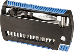 Wiha - 17 Piece, 1/4" Drive Screwdriver 1/4" Bit Ratchet Bit Set - #0 to #2 Phillips, T7 to T20 Torx, 4.5, 5.5 & 6mm Slotted - Exact Tooling