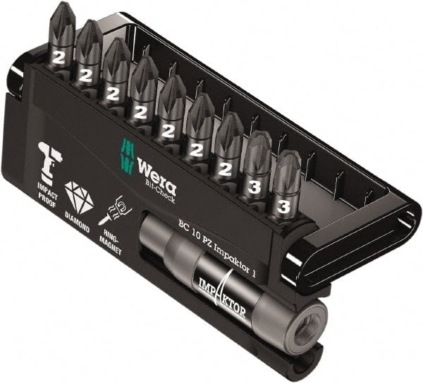Wera - Posidriv Bit Set - 1/4" Drive - Exact Tooling