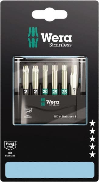Wera - Posidriv Bit Set - 1/4" Drive - Exact Tooling