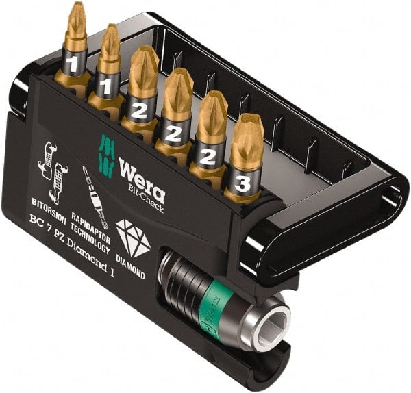 Wera - Posidriv Bit Set - 1/4" Drive - Exact Tooling