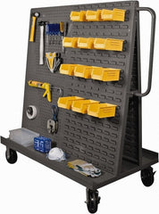 Durham - 2,000 Lb Capacity Steel A-Frame Truck - Steel Deck, 48" OAW, Phenolic Casters - Exact Tooling