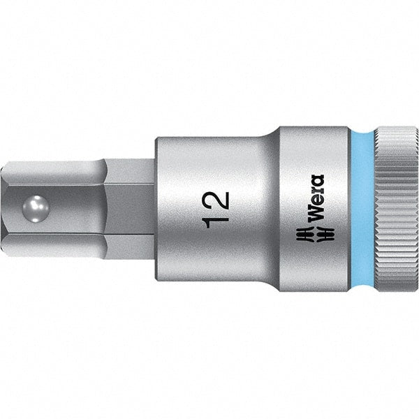 Wera - 1/2" Drive, 12mm Hex Bit Socket - 2-23/64" OAL - Exact Tooling