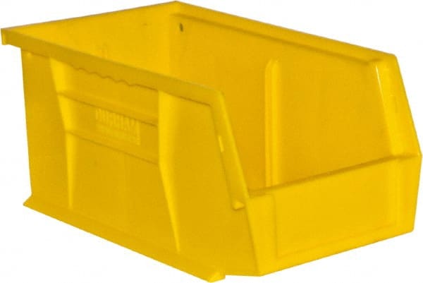 Durham - 11-3/8" Deep, Yellow Plastic Hang and Stack Bins - 5" High x 5-1/2" Wide x 11-3/8" Long - Exact Tooling
